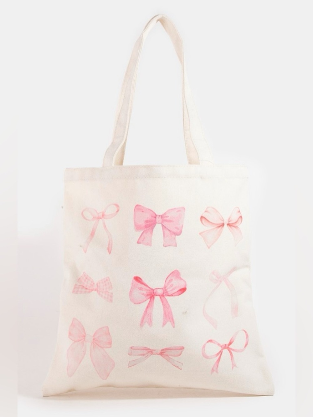 Fame Pink Ribbon Bow Tote Bag